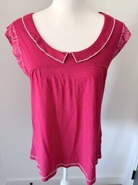 stewart + brown raspberry top women's size medium